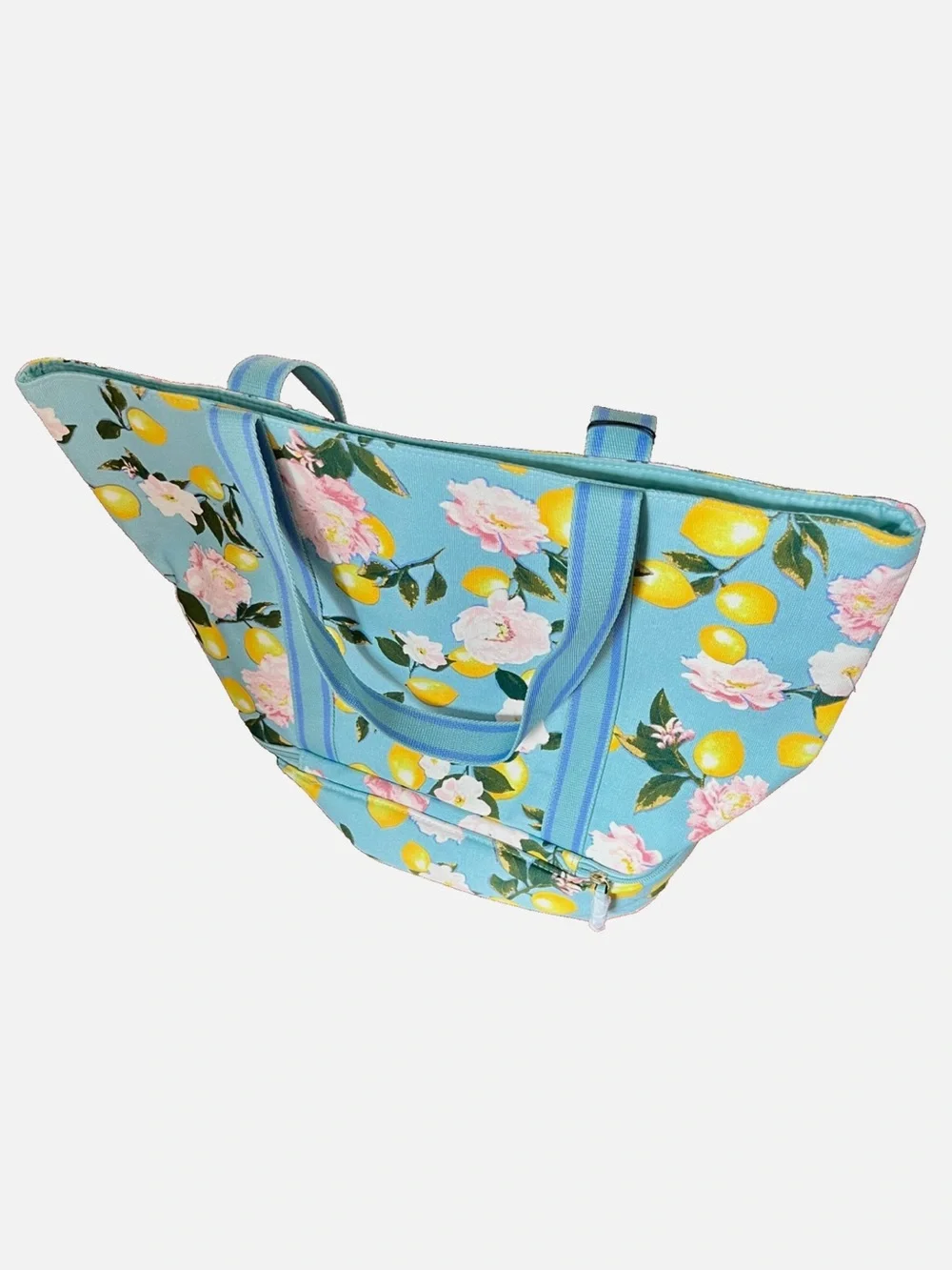 NWT Victoria's Secret Swim Insulated Cooler Tote Teal Blue Lemons Beach Bag